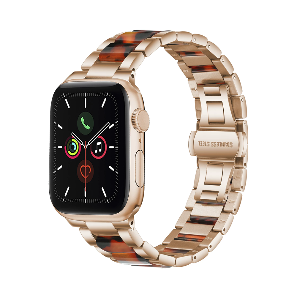 【華やぐ腕元】ラインストーンレジンバンド【アップルウォッチ】