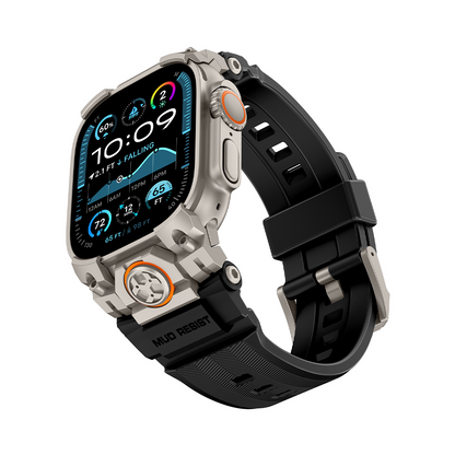 【重厚感MAX】インダストリアルシリコンバンド【アップルウォッチ】