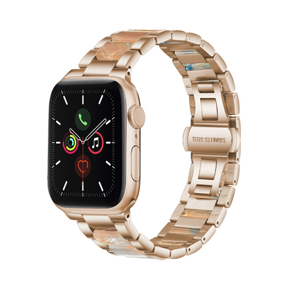 【華やぐ腕元】ラインストーンレジンバンド【アップルウォッチ】