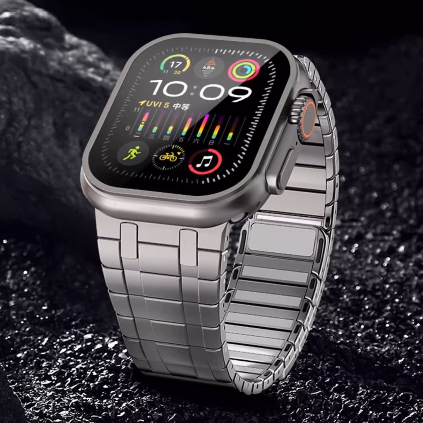 [4 colors available] Dual Line Magnetic Band [Apple Watch]