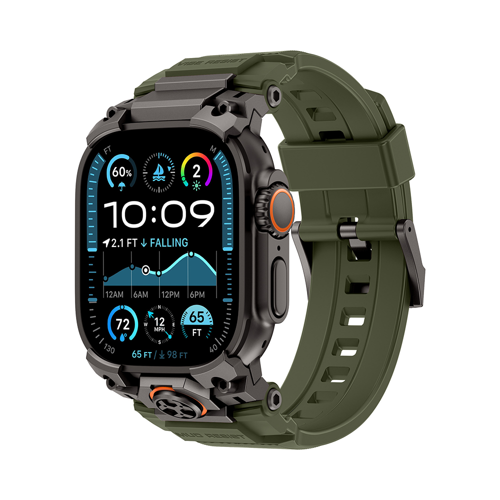 【重厚感MAX】インダストリアルシリコンバンド【アップルウォッチ】