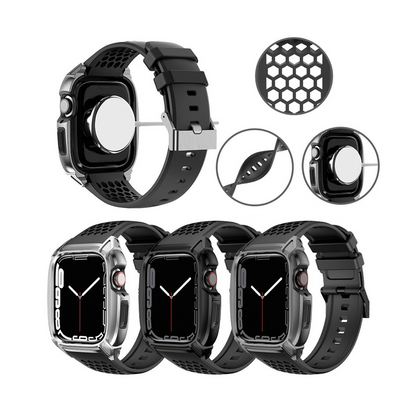 [3 colors available] Breathable Armor case integrated band [Apple Watch]