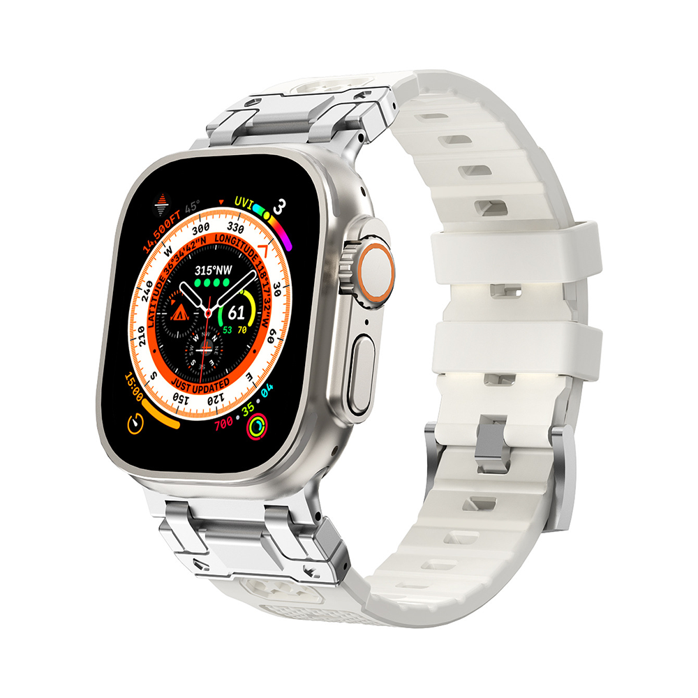 [Handsome Design] Mechanical Tough Silicone Band [Apple Watch]