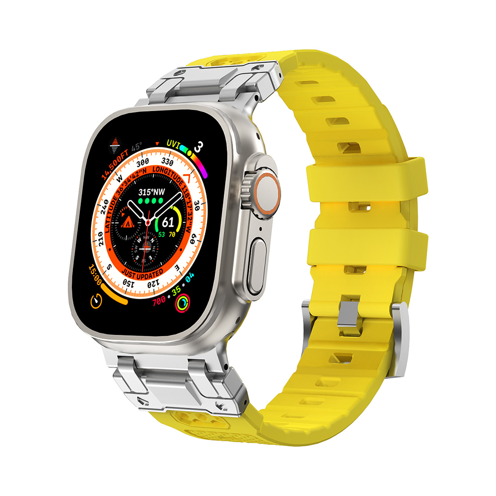 [Handsome Design] Mechanical Tough Silicone Band [Apple Watch]