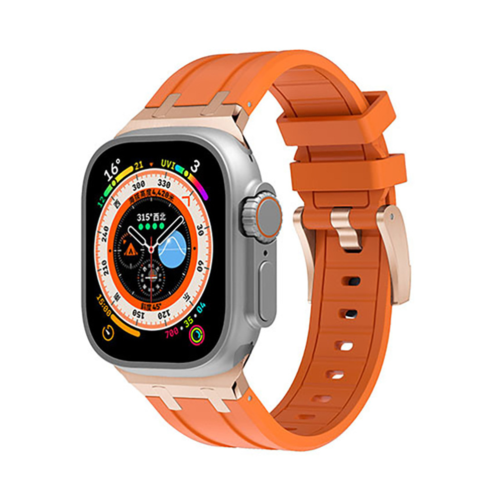Apple Watch マグネット式 PUレザーバンド オレンジ ベルト 公式通販