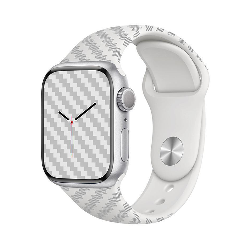 【上質スポーティー】カーボンパターンシリコンバンド【アップルウォッチ】