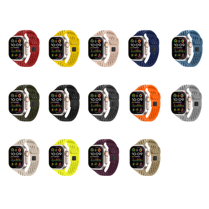 【選べる14色】スポーツメッシュシリコンバンド【アップルウォッチ】