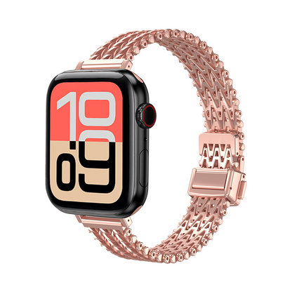 【繊細Vメッシュ】スリムメッシュマグネットバンド【アップルウォッチ】