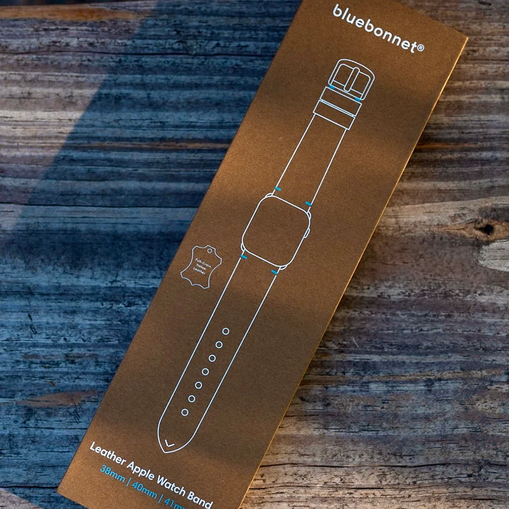 【大人の装い】クラシックブラウンレザーバンド【Bluebonnet】