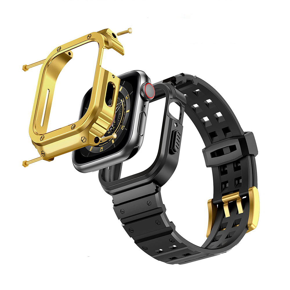 【全4色】アーマーガードケース一体型TPUバンド【アップルウォッチ】