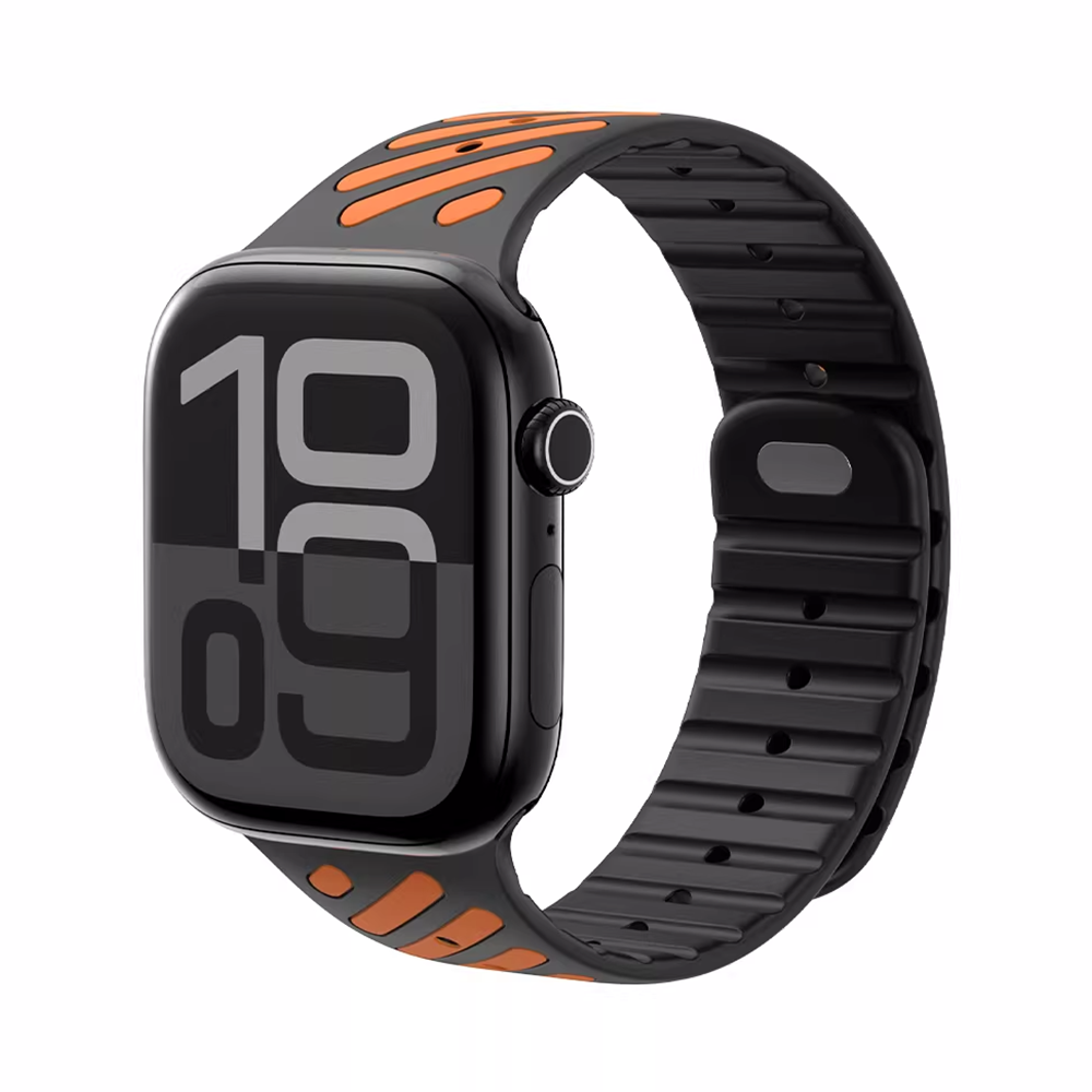 【強力マグネット】バイカラーフィットラバーバンド【アップルウォッチ】