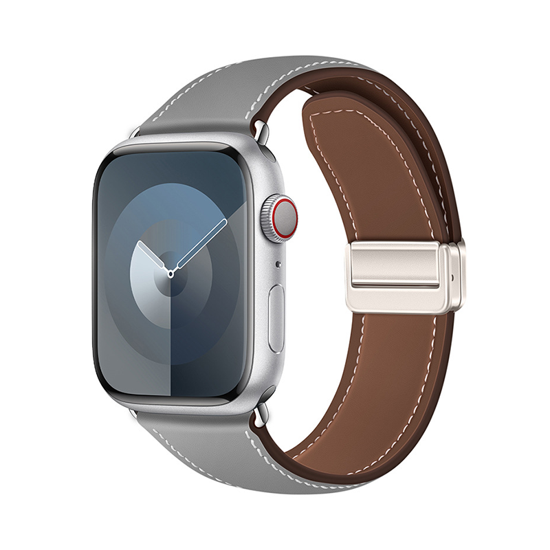 [Magnetic Attachment] Magnetic Smooth Leather Band [Apple Watch]