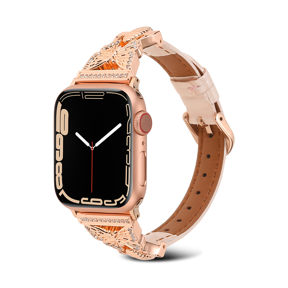 【可憐な蝶々】バタフライスリムレザーバンド【アップルウォッチ】