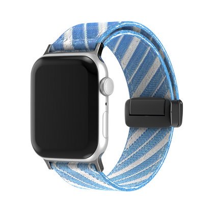 [10 colors available] Striped magnetic nylon band [Apple Watch]