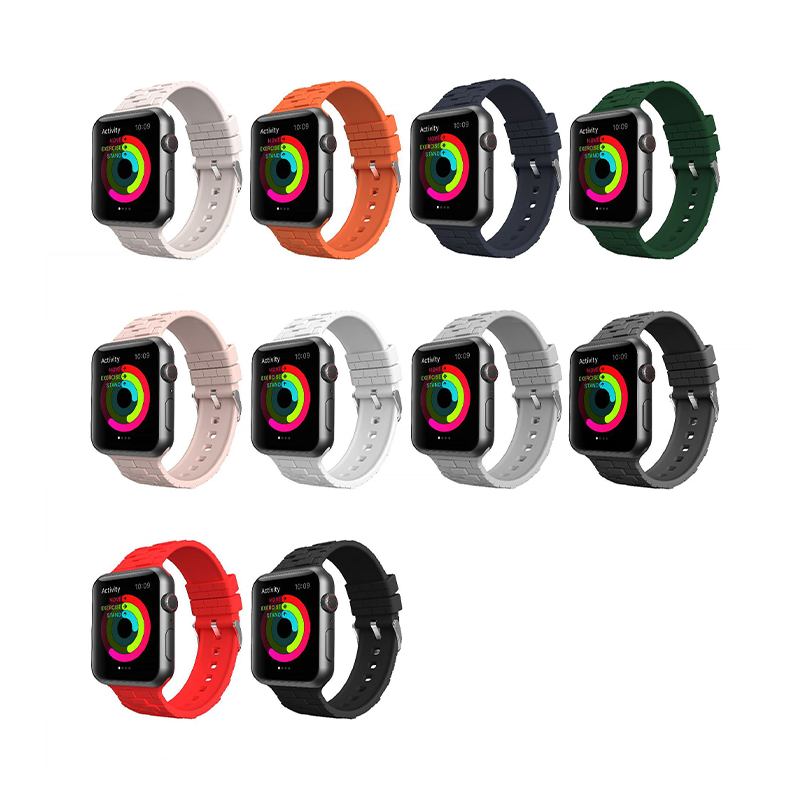 [10 colors available] Cube Brick Silicone Band [Apple Watch]