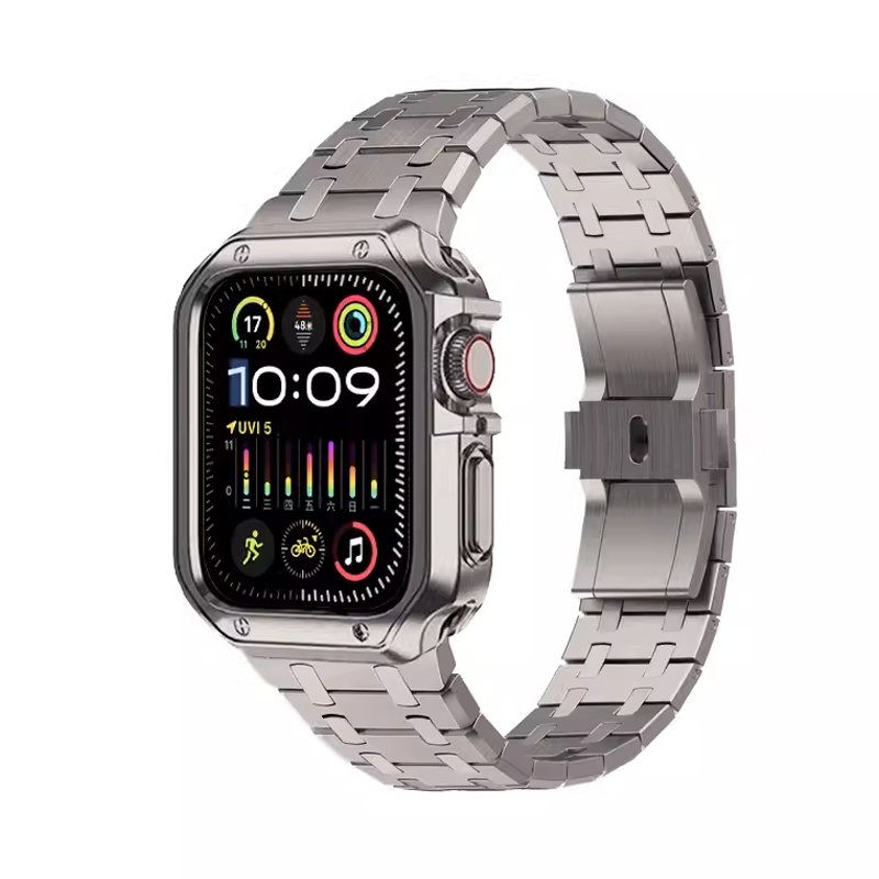 [4 colors available with case] Hybrid protection band [Apple Watch]