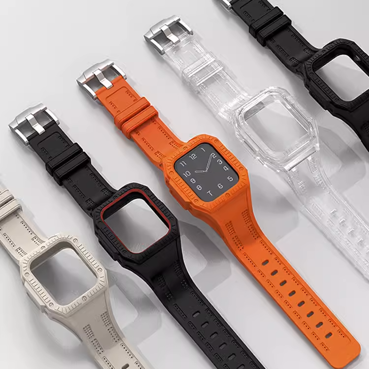 [5 colors available] Hard shield case integrated TPU band [Apple Watch]