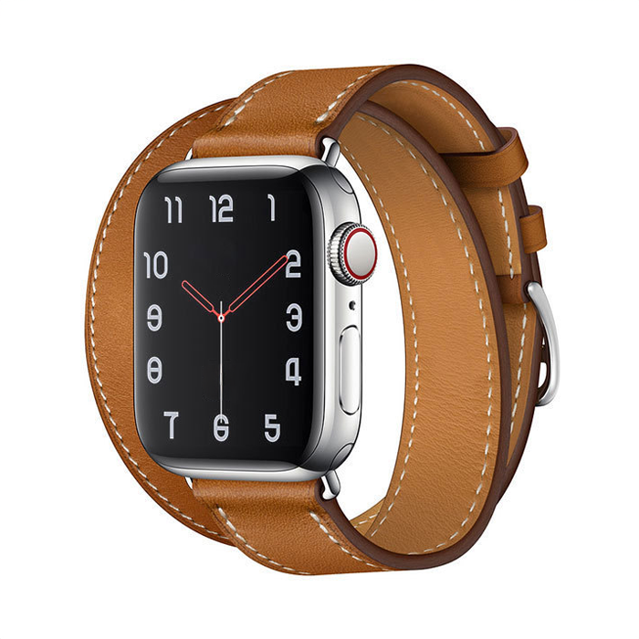 [10 colors available] Double loop leather strap [Apple Watch]