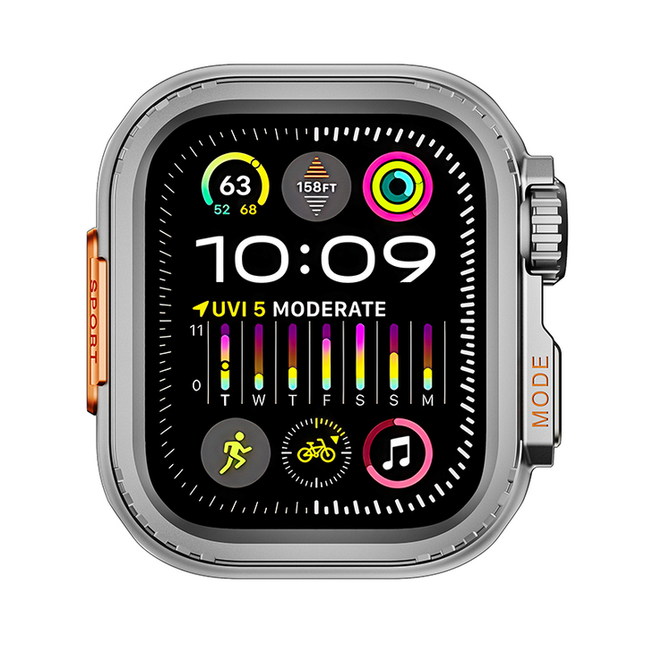 [Glass-free double-sided protection] Ultra-style double-sided protective metal frame [Apple Watch]
