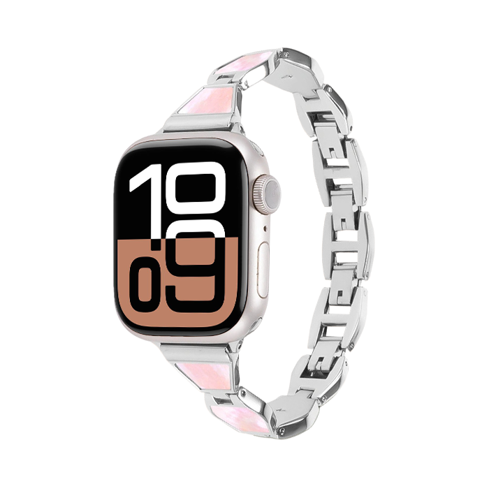 [Women's Luxury] Pearl Link Metal Band [Apple Watch]