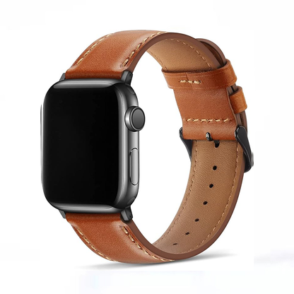 [4 colors available] Stitched leather strap [Apple Watch band]