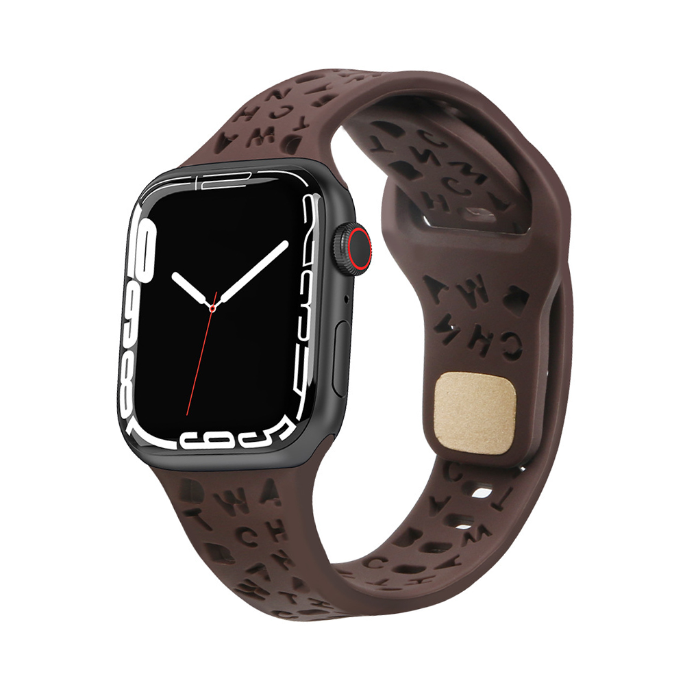 [11 colors available] Typographic silicone band [Apple Watch]