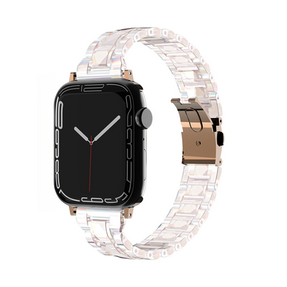 [6 colors available with cover] Acrylic crystal band [Apple Watch]