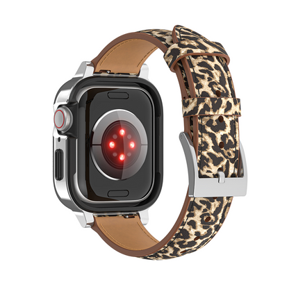 [5 colors available with integrated case] Leopard Luxury Band [Apple Watch]