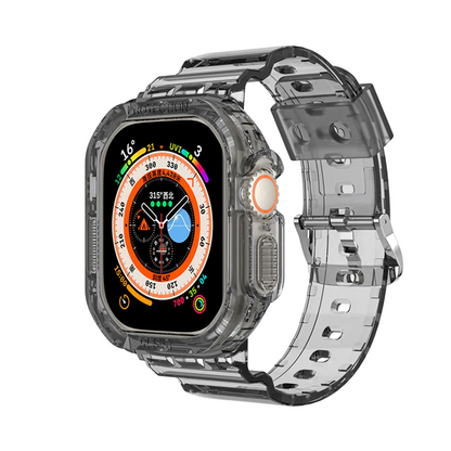 [4 colors available] Clear TPU case integrated band [Apple Watch]