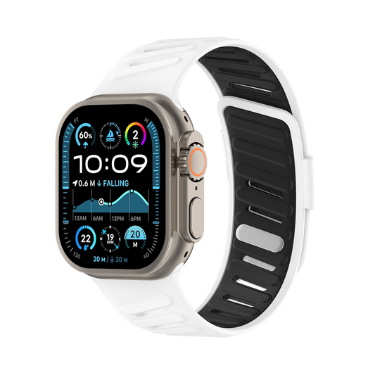 【15色展開】バイカラーベントシリコンバンド【アップルウォッチ】