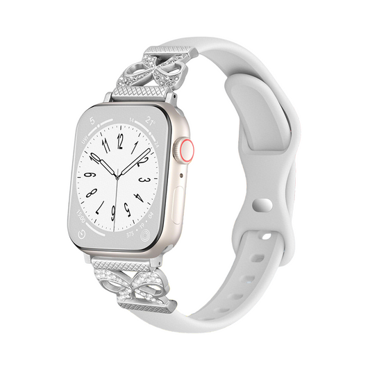 【アクセサリー感覚】リボンデコシリコンバンド【アップルウォッチ】