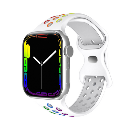 [12 colors available] Bicolor silicone sport band [Apple Watch]