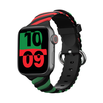 [10 colors available] 2-color twisted silicone band [Apple Watch]