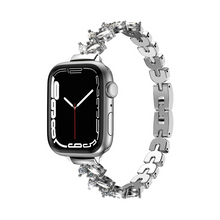[Glamorous wrist] Feminine jeweled metal band [Apple Watch]