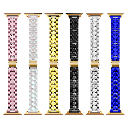 [6 colors available with cover] Acrylic crystal band [Apple Watch]