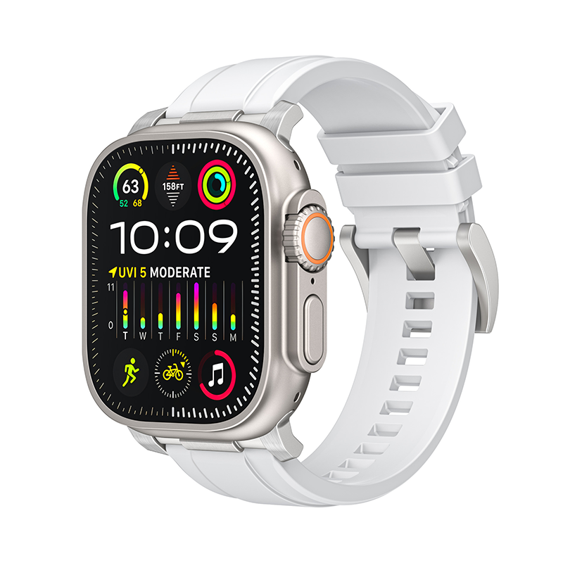 [Tough Silicone] Stainless Steel Connect Sport Band [Apple Watch]