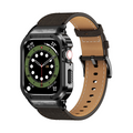 [Integrated Case] ​​Leather Stainless Steel Case Band [Apple Watch]