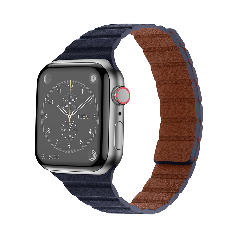 【スリムマグネット】マイクロファイバーレザーバンド【アップルウォッチ】