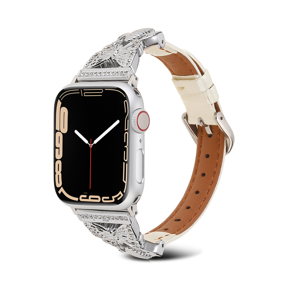 【可憐な蝶々】バタフライスリムレザーバンド【アップルウォッチ】