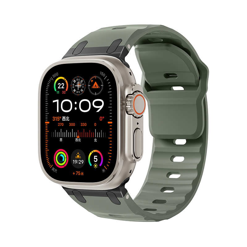 [10 colors available] Metal clasp silicone band [Apple Watch]