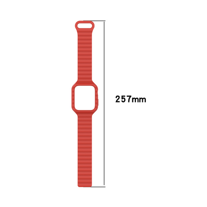 [18 colors available] Magnetic case integrated silicone band [Apple Watch]