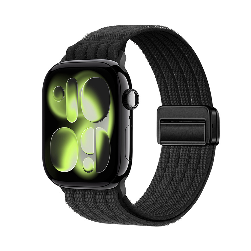 リブナイロン Apple Watchバンド ブラック