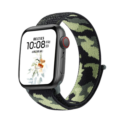 [10 colors available] Camouflage Solo Loop Nylon Band [Apple Watch]