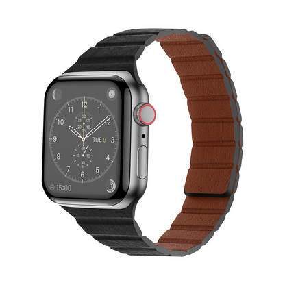 【スリムマグネット】マイクロファイバーレザーバンド【アップルウォッチ】