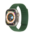 [15 colors available] Leather texture magnetic silicone band [Apple Watch]