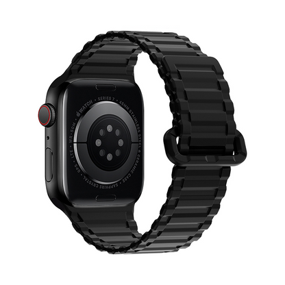 【軽量×磁力】マグネットリッジシリコンバンド【アップルウォッチ】