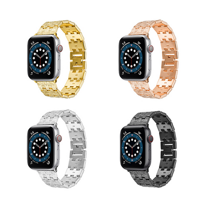 [4 colors available] Basketweave metal band [Apple Watch]