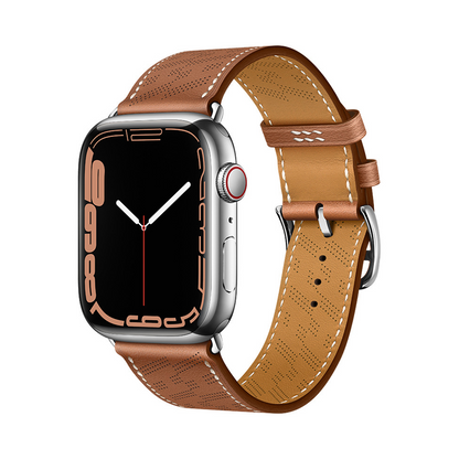 【通気性設計】メッシュパンチングレザーバンド【アップルウォッチ】