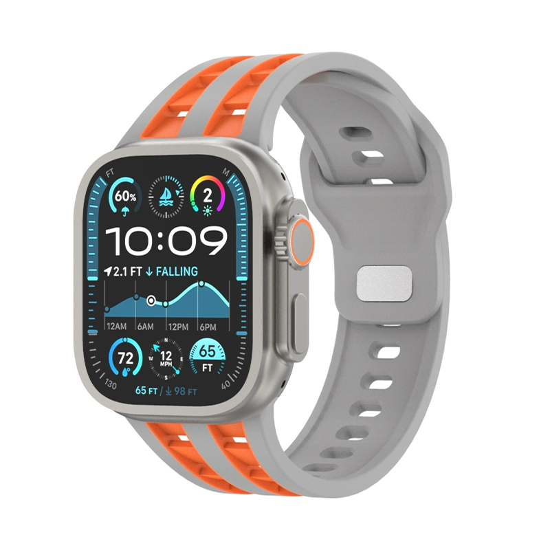 【選べる21色】ツインラインシリコンバンド【アップルウォッチ】