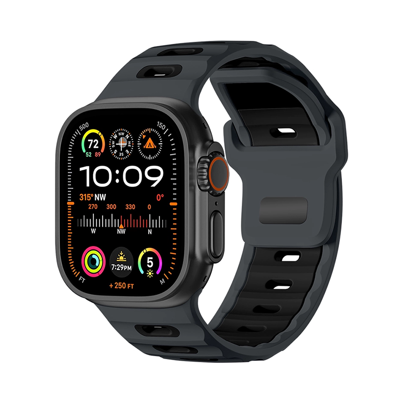 【13色バイカラー】スポーツフィットシリコンバンド【アップルウォッチ】